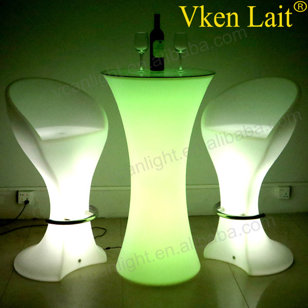 High quality factory hot wholesale portable luminous tall set of bar lighting furniture LED light bar chair