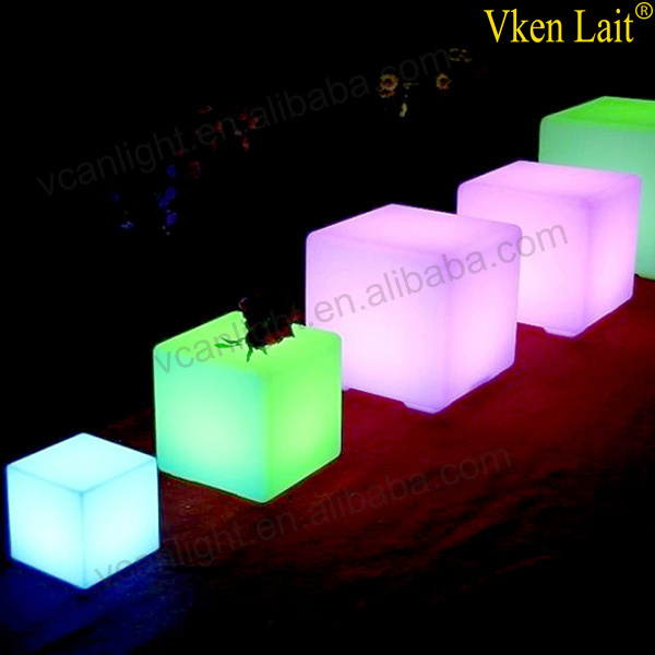 led cube seat lighting/outdoor led cube chair / led cube for event party wedding mini magic cube portable chair