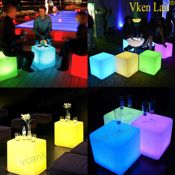 led cube seat lighting/outdoor led cube chair / led cube for event party wedding mini magic cube portable chair