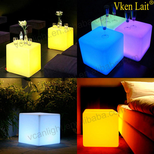 led cube seat lighting/outdoor led cube chair / led cube for event party wedding mini magic cube portable chair