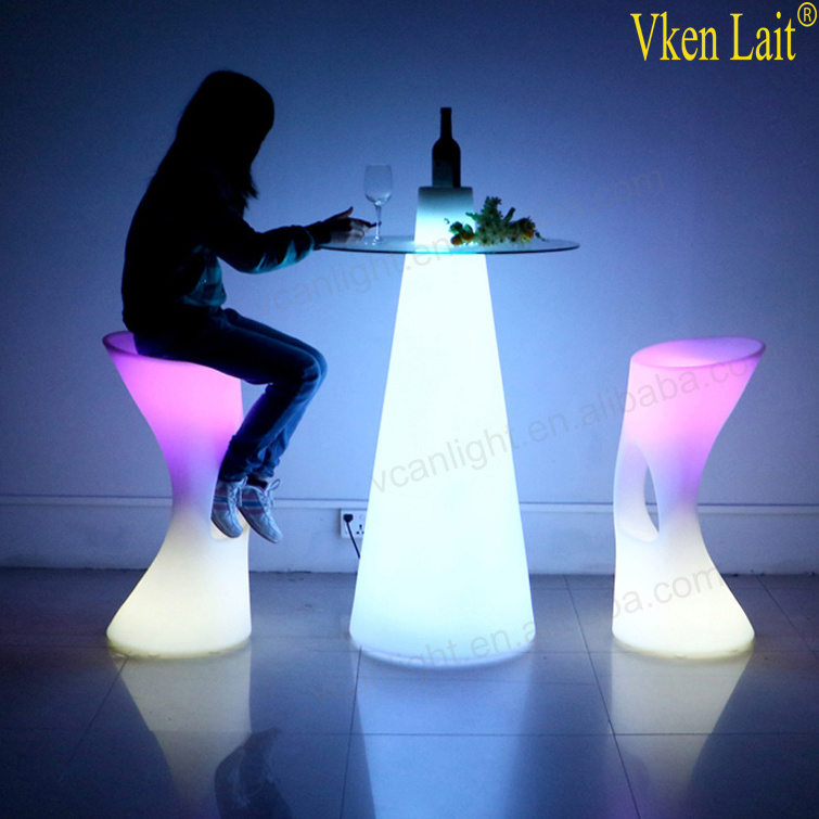 RGB waterproof led night club bar table with remote control