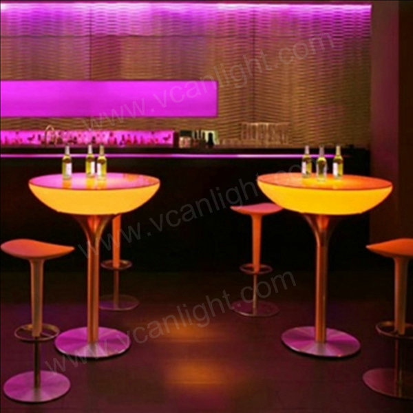 Led table outdoor Furniture colors Modern Design Led Bar Light party Table