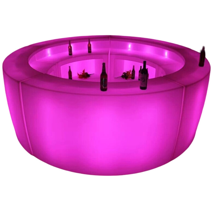 New led glowing party bar counter plastic bar tables illuminated colors furniture nightclub portable bar counter