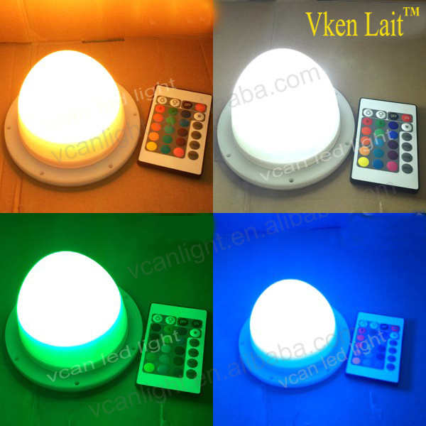 Super Bright battery powered cordless waterproof rgb led flashing light with remote control