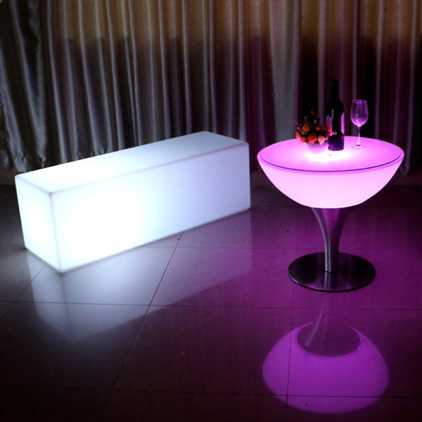 RGB 16 colors remote control plastic led light bench