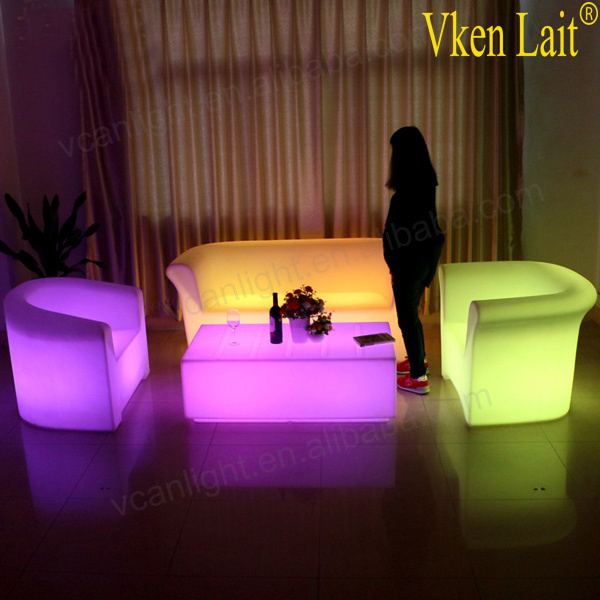 Movable sofa led bright small colorful sectional sofa for seat