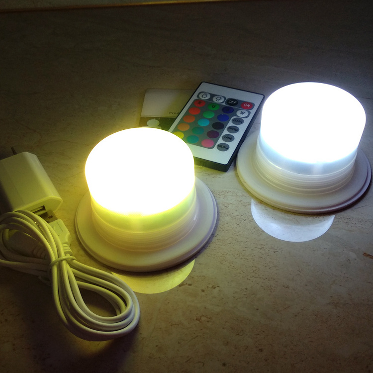 Diameter 8.5cm LED Mood Lamp Night small Light Color Changing With Remote Control for kids