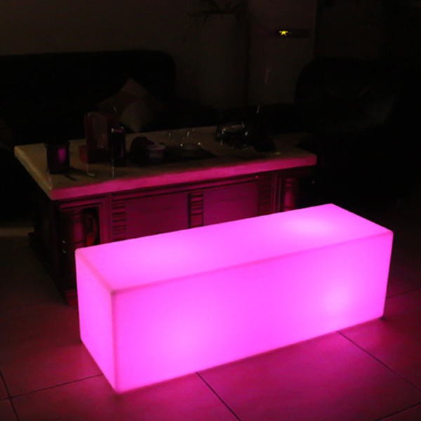 RGB 16 colors remote control plastic led light bench