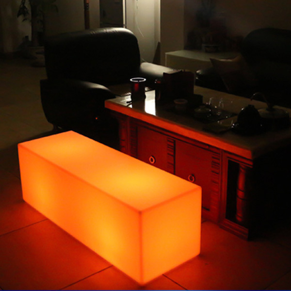 RGB 16 colors remote control plastic led light bench