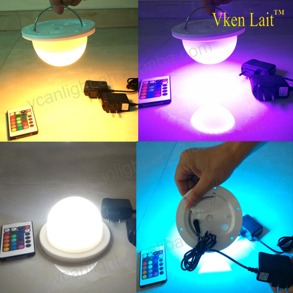 LED Cordless battery powered rechargeable led part lamp for cube ball