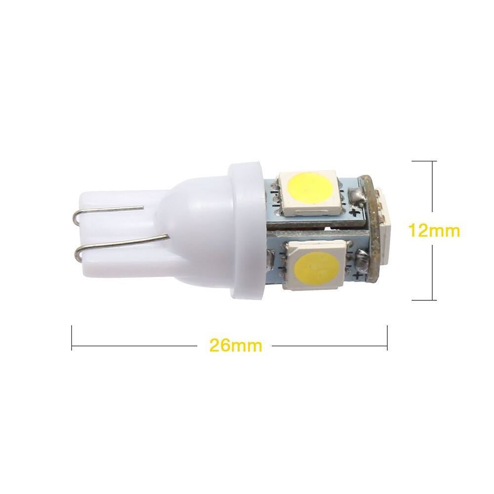 T10 LED W5W 5050 5SMD White Lights LED Car Light Wedge Lamp Bulbs Super Bright DC 12V