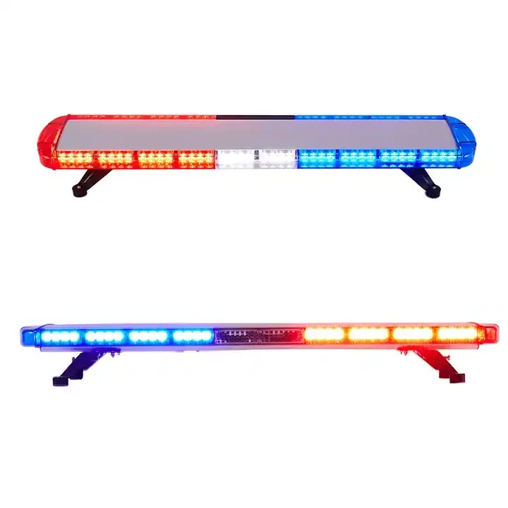 120CM 12/24V Strobe Emergency LED Light Bar Siren Speaker Red Blue Colors LED Flash Warning Light For Vehicle