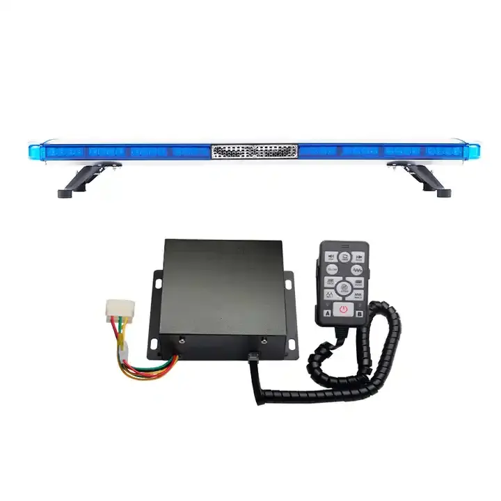 120CM 12/24V Strobe Emergency LED Light Bar Siren Speaker Red Blue Colors LED Flash Warning Light For Vehicle