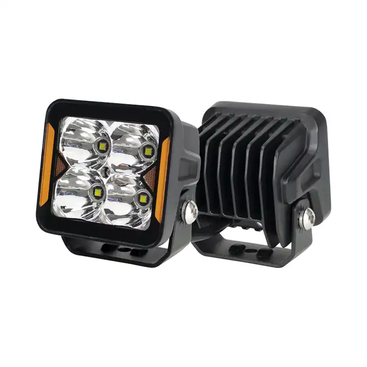 Auto Lighting System New Design 3 Inch Waterproof LED Work Light 20W White Color Amber DRL LED Work Light For Universal