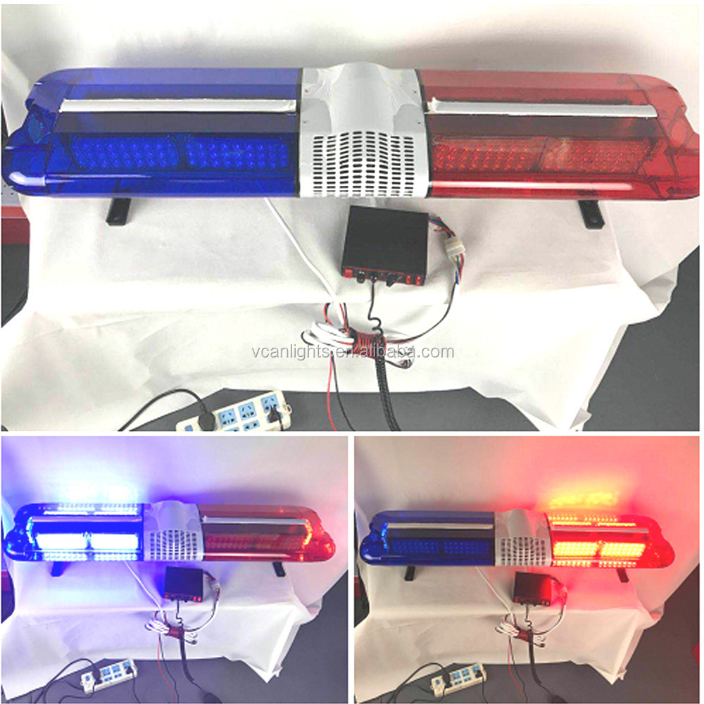 47inch Roof Top Strobe Light  Ambulance Fire Trucks Flash Warning With Siren Speaker Horn Blinker Light Led Emergency Light Bar