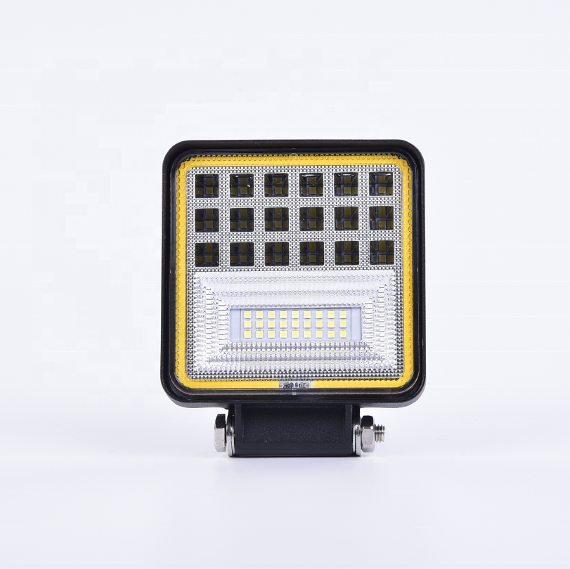 New Square 42w Work Lamp Driving Angel Eye Led work light with Amber Halo Ring for jeep/offroad led work light