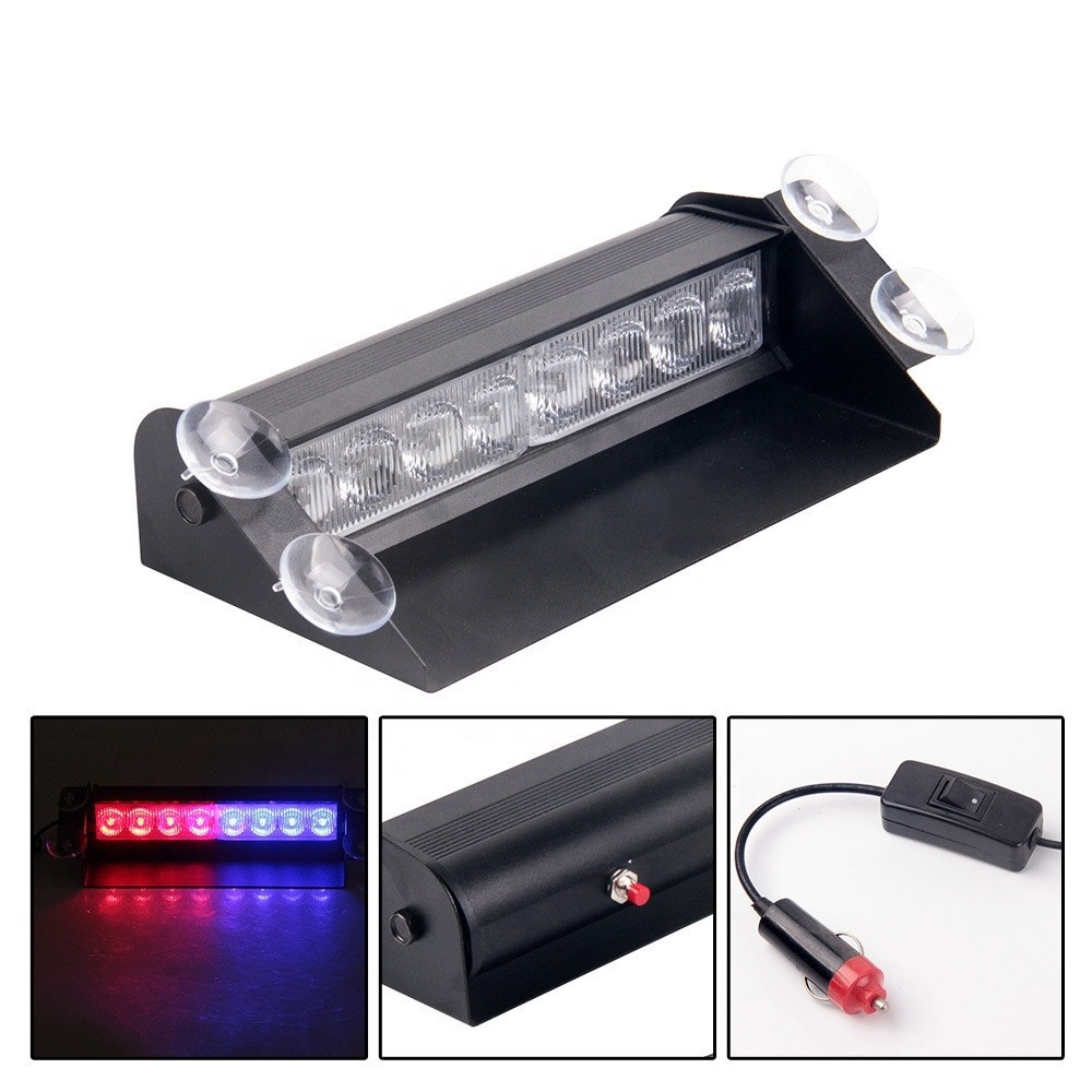 High Quality Red Blue Amber LED Dash Deck Strobe Emergency Warning Light For Volunteer Firefighter Law Enforcement Vehicles