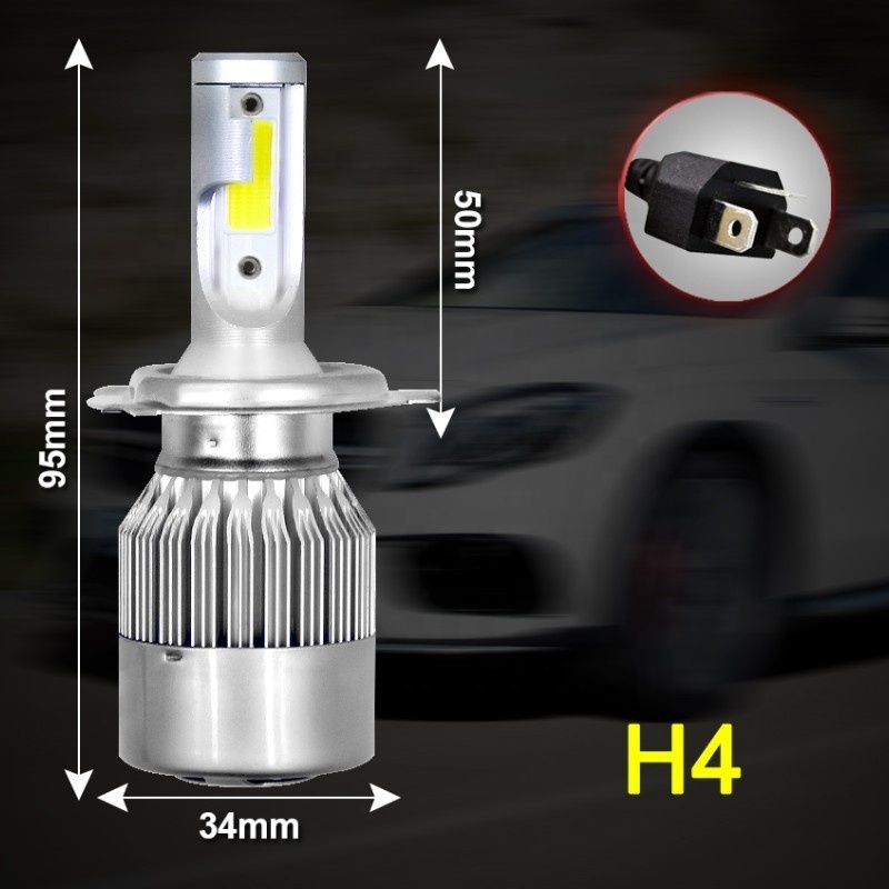 C6 LED h4, LED Headlight Conversion Kit LED h11 h16 9005 9006 Hi Lo Beam Head Light, LED Headlight Bulbs for Auto Light System