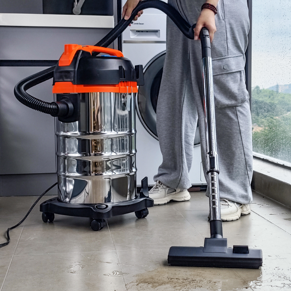 VCAN 30L Stainless Steel Large Capacity Industrial and Home Ash Cleaner Wet and Dry Vacuum Cleaner