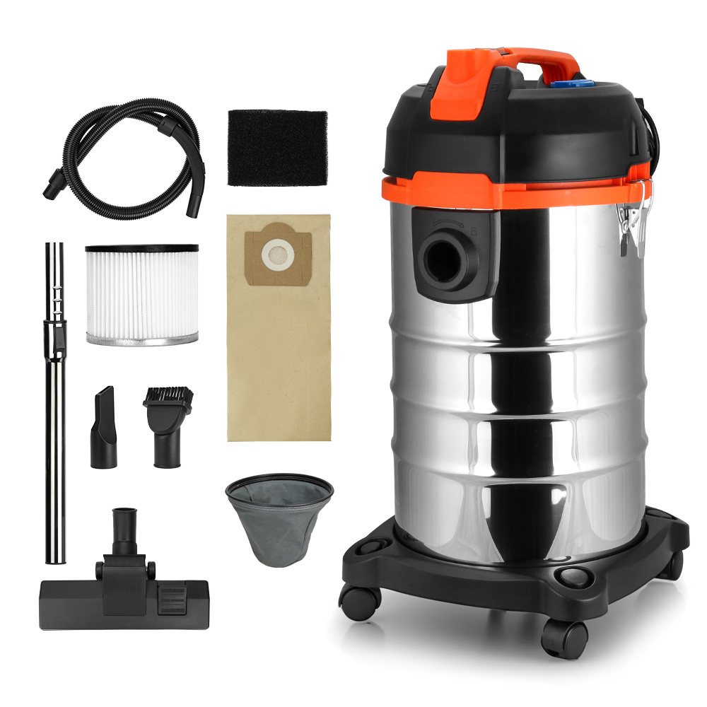 VCAN 30L Stainless Steel Large Capacity Industrial and Home Ash Cleaner Wet and Dry Vacuum Cleaner