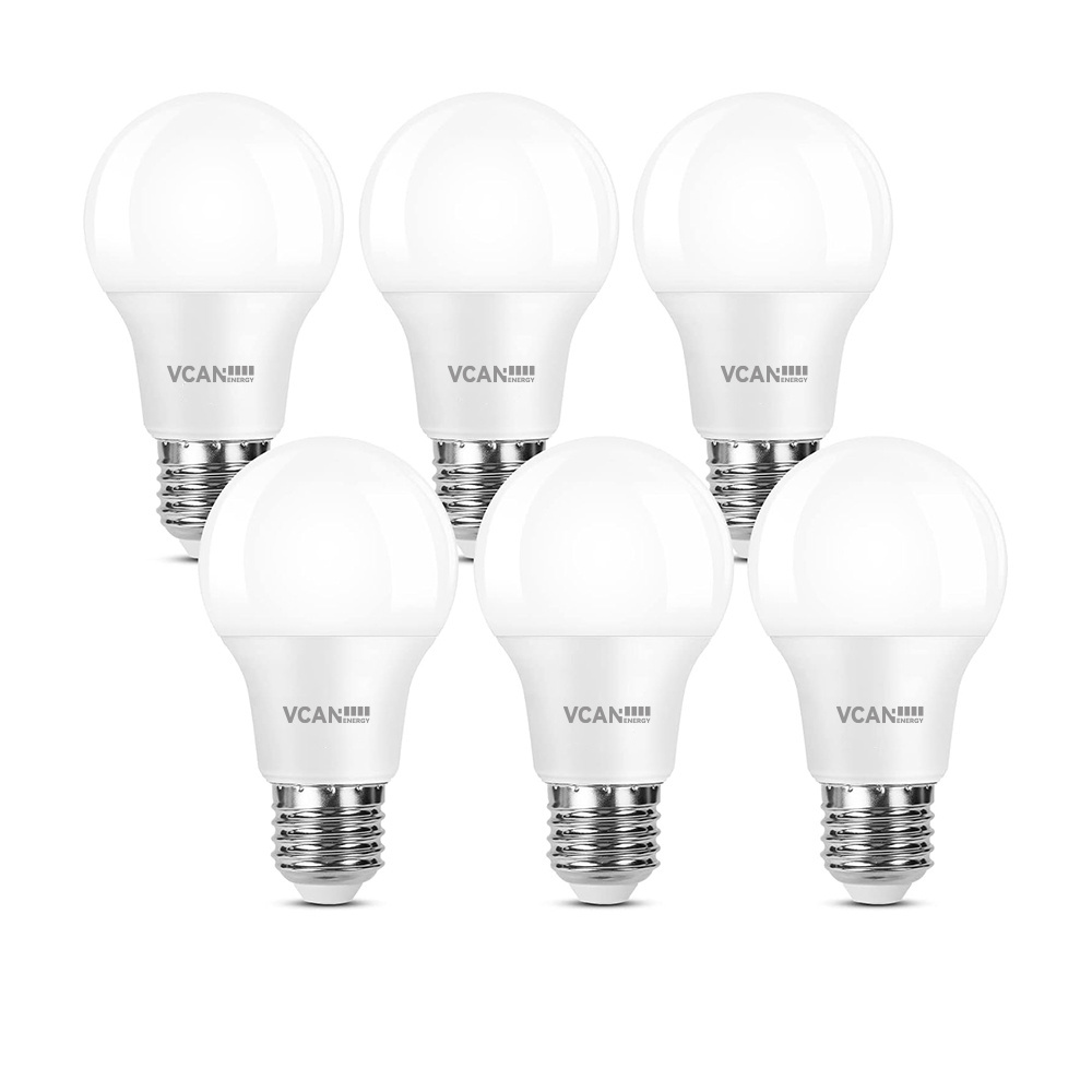 VCAN E27 Screw Bulbs 60W Equivalent Warm White 2700K 7.5W 750LM Edison Light Bulb Energy Saving Non-dimmable E27 LED Bulb