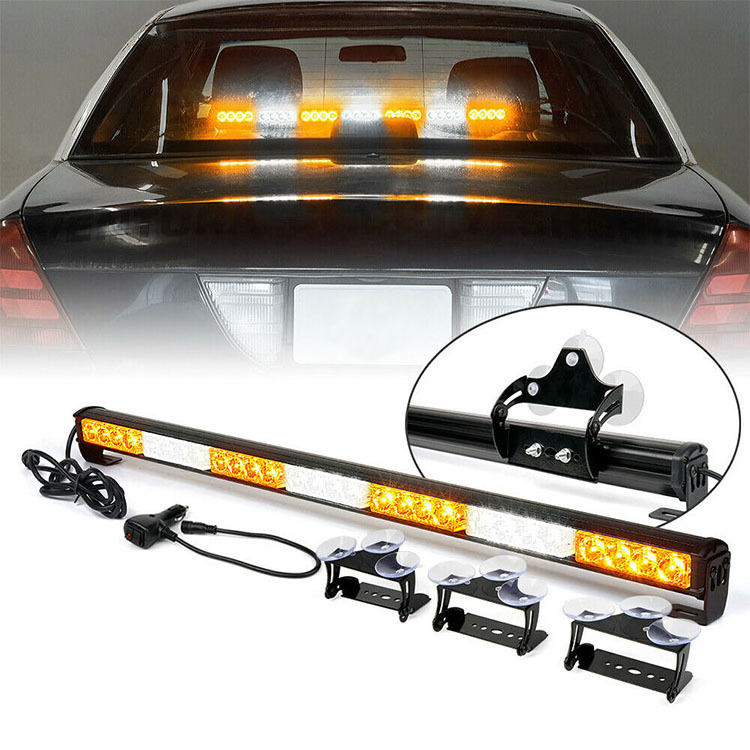 Weatherproof  Windshield Dash Warning Light Bar for Truck Vehicles LED Automotive Emergency Strobe Lights