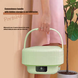 Home Bathroom Travel Ultrasonic Single Tub Mini Portable Underwear Socks Bucket Foldable Washing Machine