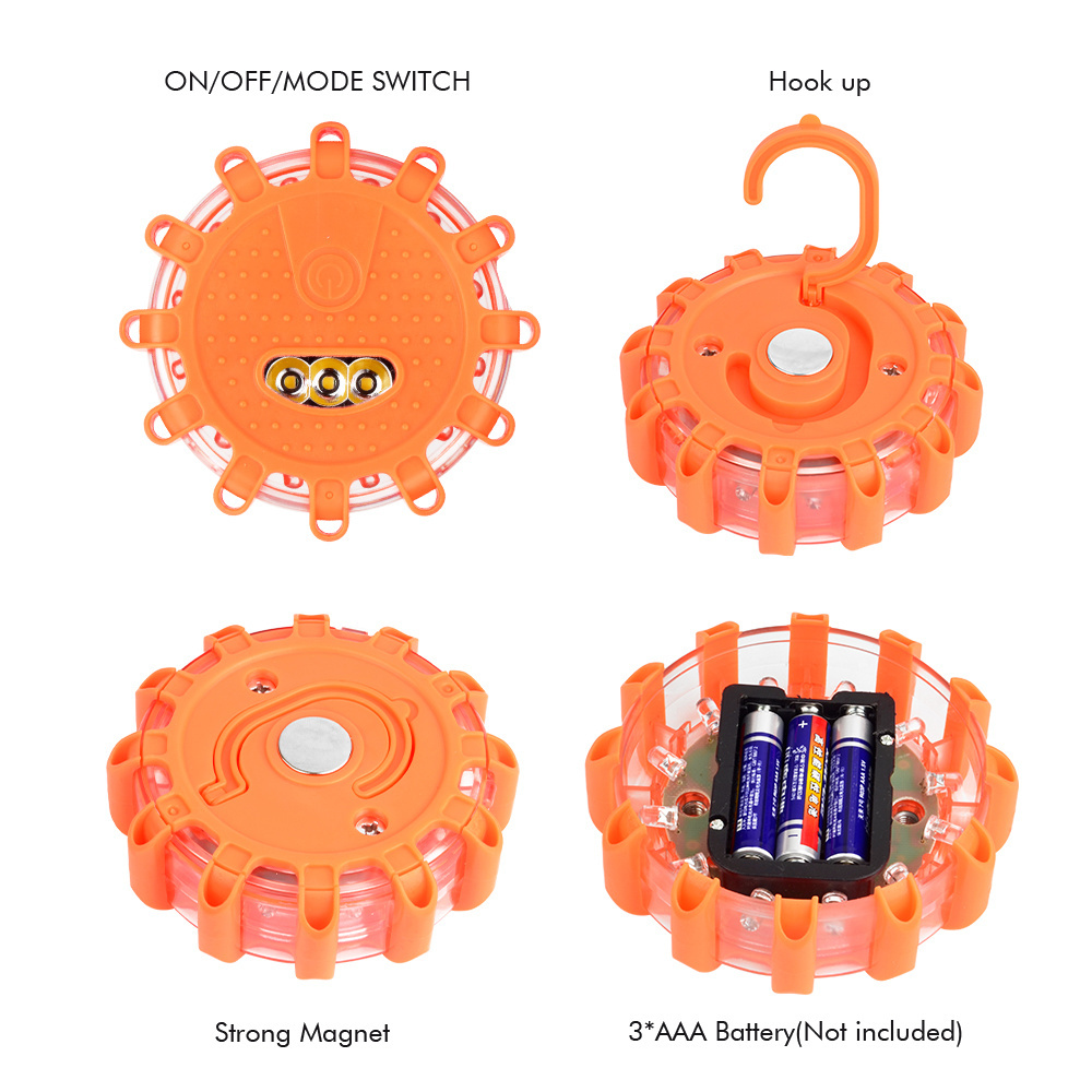 China New Design Portable Plastic Emergency Disc Safety Flashing Traffic Lights Warning Light, Led Road Flares