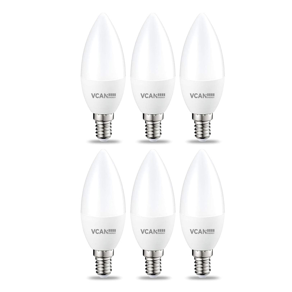 VCAN E14 Small Edison Screw Candle Bulb 5.5W (equivalent to 40W) Warm White Non Dimmable High Brightness Led Bulb