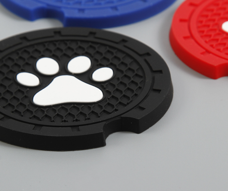 Dog Paw Coaster Mat Car CupHolder Coasters Universal Vehicles DIY Anti Slip Cup Holder Insert Coasters Car Interior Accessories