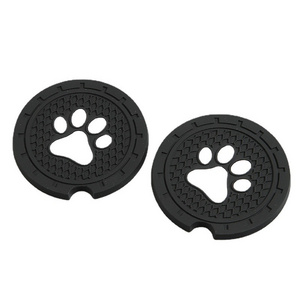 Dog Paw Coaster Mat Car CupHolder Coasters Universal Vehicles DIY Anti Slip Cup Holder Insert Coasters Car Interior Accessories