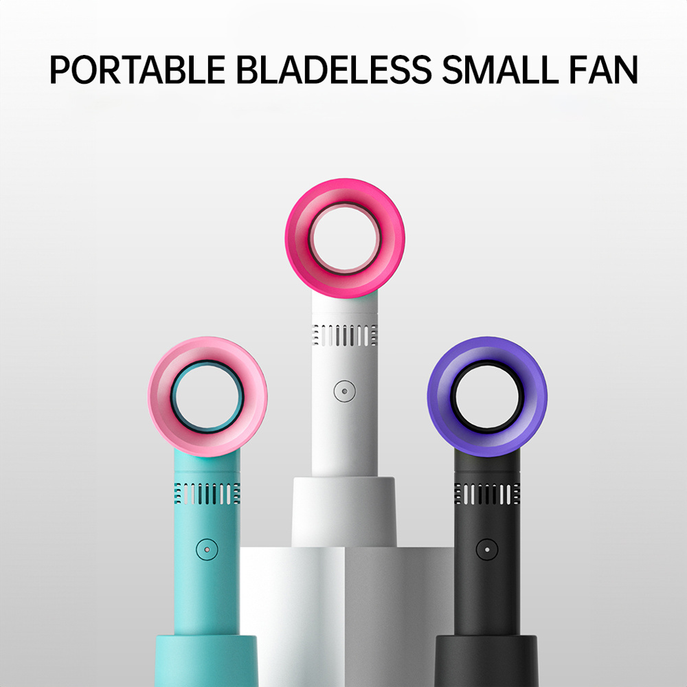 New Style Bladeless Handheld Fan Mini Portable USB Desk Personal Fan with Rechargeable Battery Operated