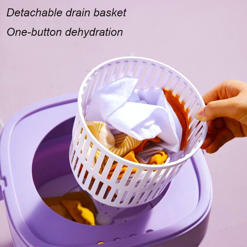 Home Bathroom Travel Ultrasonic Single Tub Mini Portable Underwear Socks Bucket Foldable Washing Machine