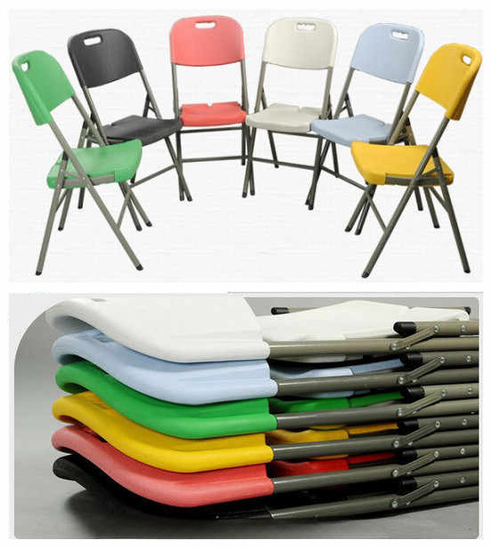 Wholesale OEM Cheap Multiple Colors Modern Outdoor Wedding Stackable Plastic Folding Chair for Events