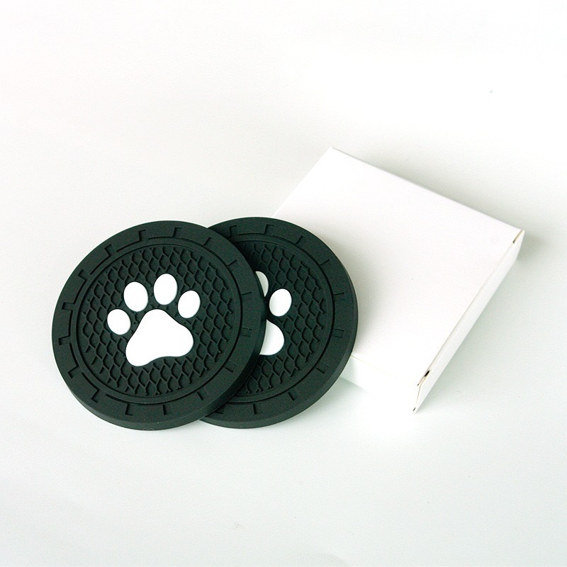 Anti Slip Dog Paw Car CupHolder Coasters Universal Vehicles DIY Cup Holder Insert car Coasters Car Interior Accessories