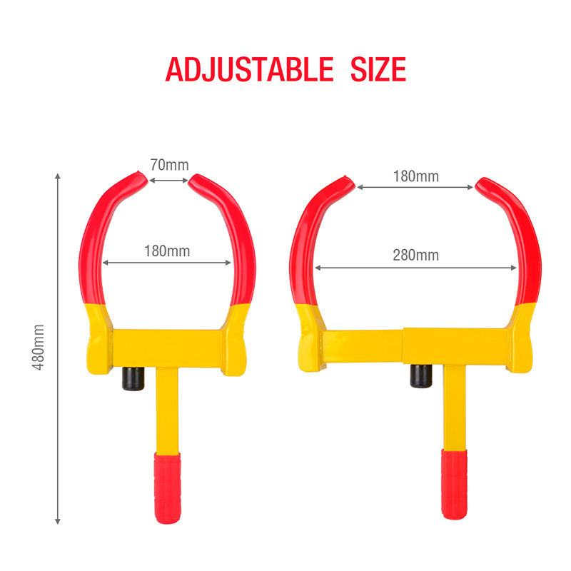 Vcantiger Anti Theft- Wheel Chock Lock Car Trailer Wheel-security Locking Car Wheel Lock