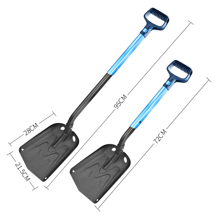 Retractable Loader Folding Car Snow Shovel Stainless Steel Snow Scraper Shovel