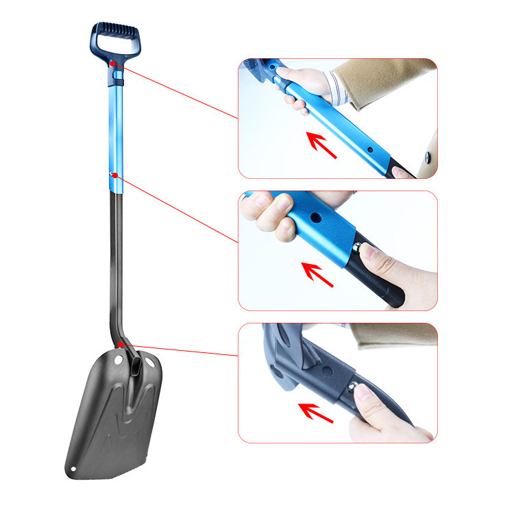 Retractable Loader Folding Car Snow Shovel Stainless Steel Snow Scraper Shovel