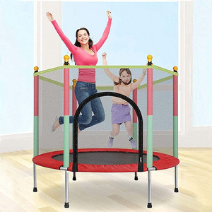 Hot Sale Entertainment Exercise Fitness Jumping Indoor Round Mini Outdoor Adults Kids Trampolines with Safety Net