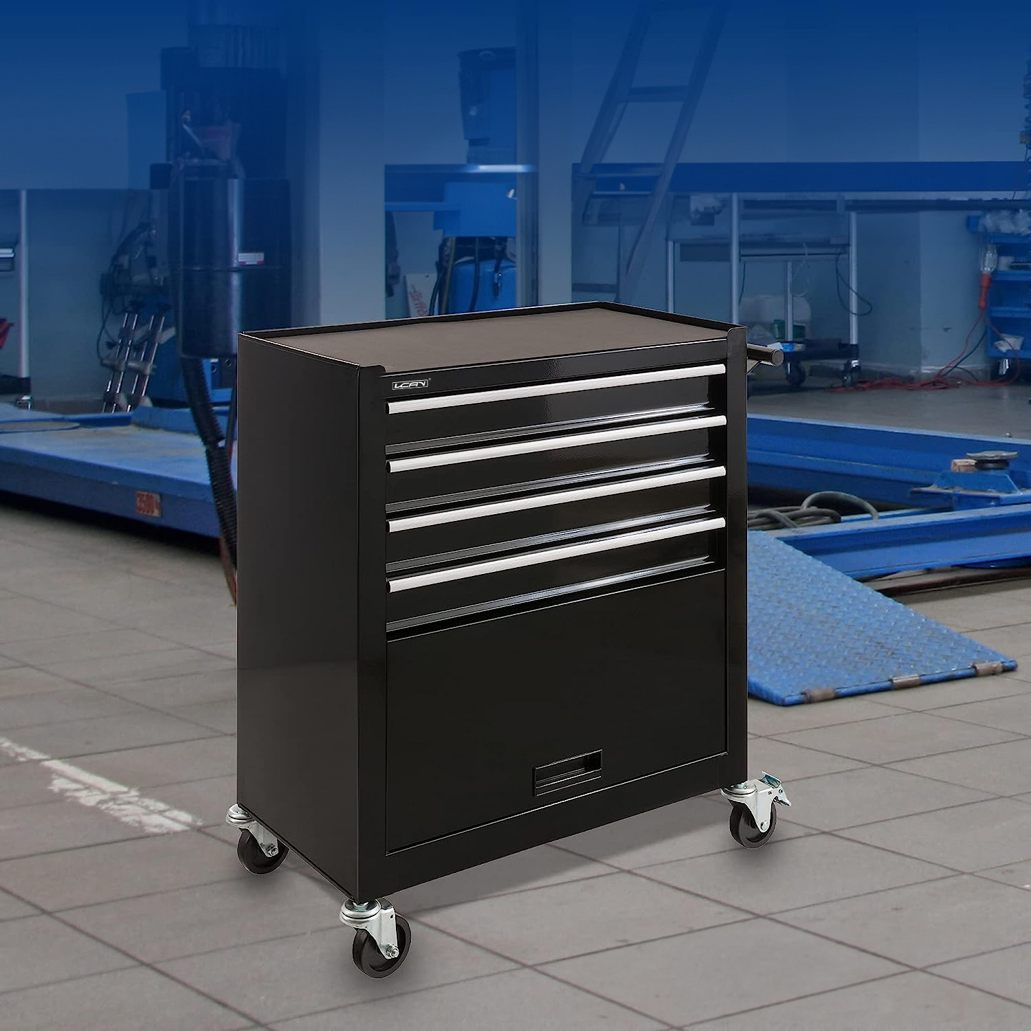 4 Drawers Rolling Tool Chest for Garage Warehouse with Wheels for Workshop Tool Trolly With Sliding Drawer Tool Cabinet