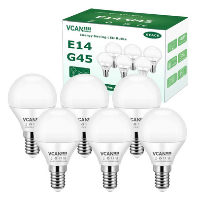 VCAN E14 Bulb 5W Warm White 3000K 450LM Large Edison Screw in Light Bulbs Non Dimmable G45 Golf Ball Energy Saving LED Bulb