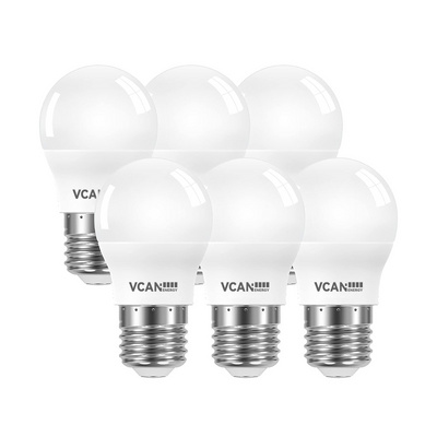 VCAN E27 7.5W Golf Ball Bulbs 60W Equivalent 860 Lumen Daylight 5000K Edison Screw Bulbs AC 220-240V Non-Dimmable E27 Led Bulb