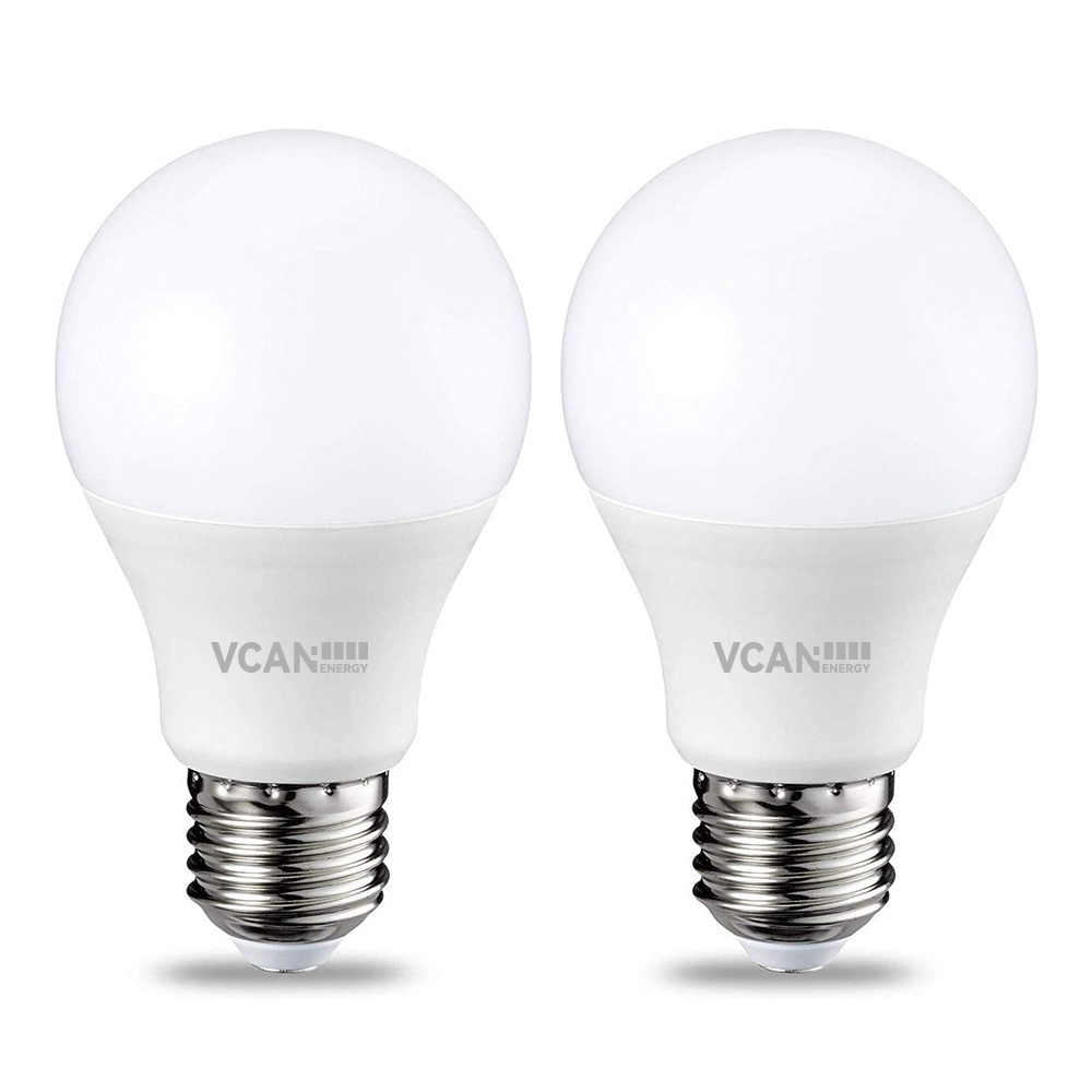 VCAN E27 LED Bulbs 9W 60W Equivalent 806LM Lumens 2700K A60 Super Bright Energy Saving Light Bulbs Non-Dimmable E27 Led Bulb