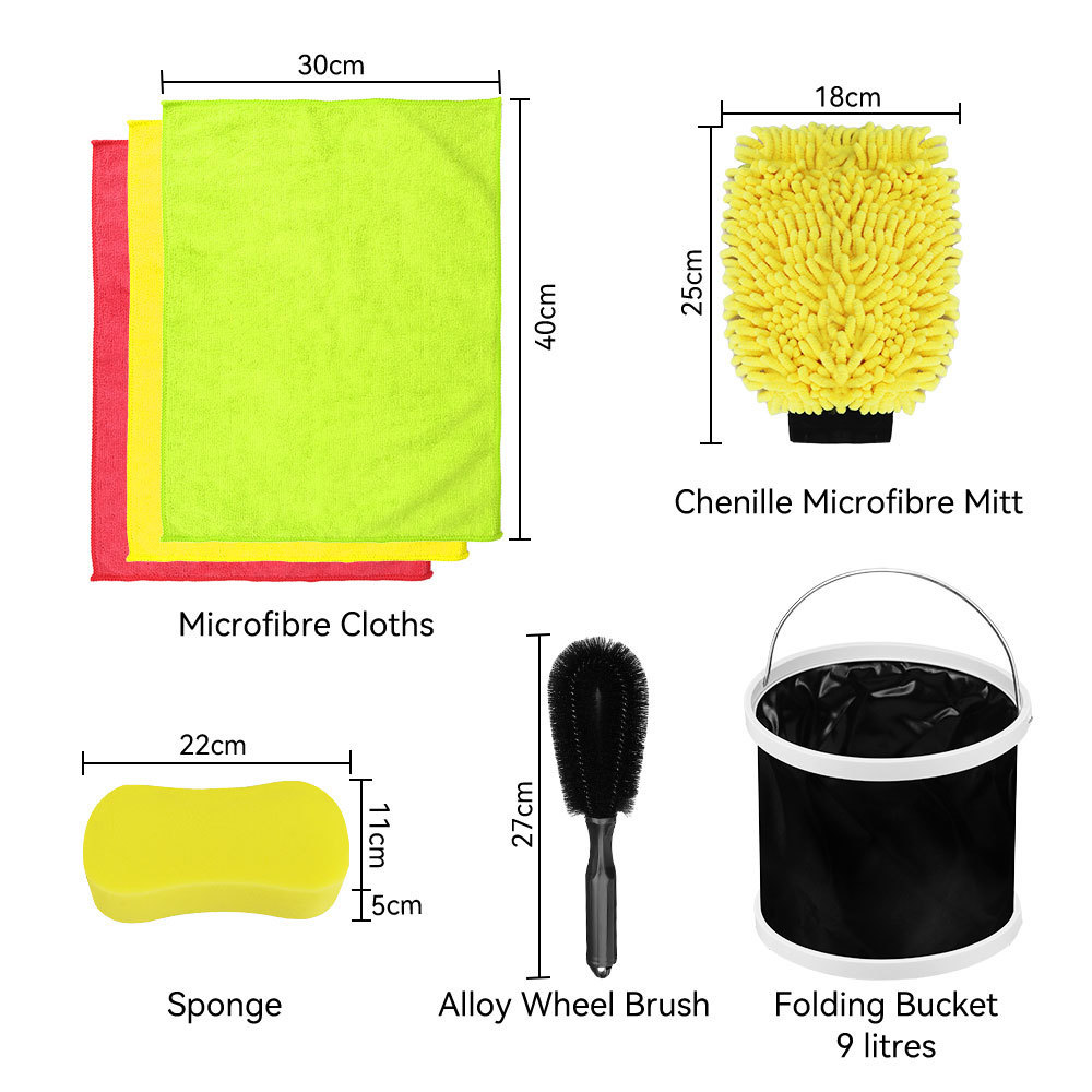 Exterior Interior Wash Cleaning Tools Kit Tire Towels Window 7pk Car Wash Kit Car Cleaning Tool Set Car Cleaning Set