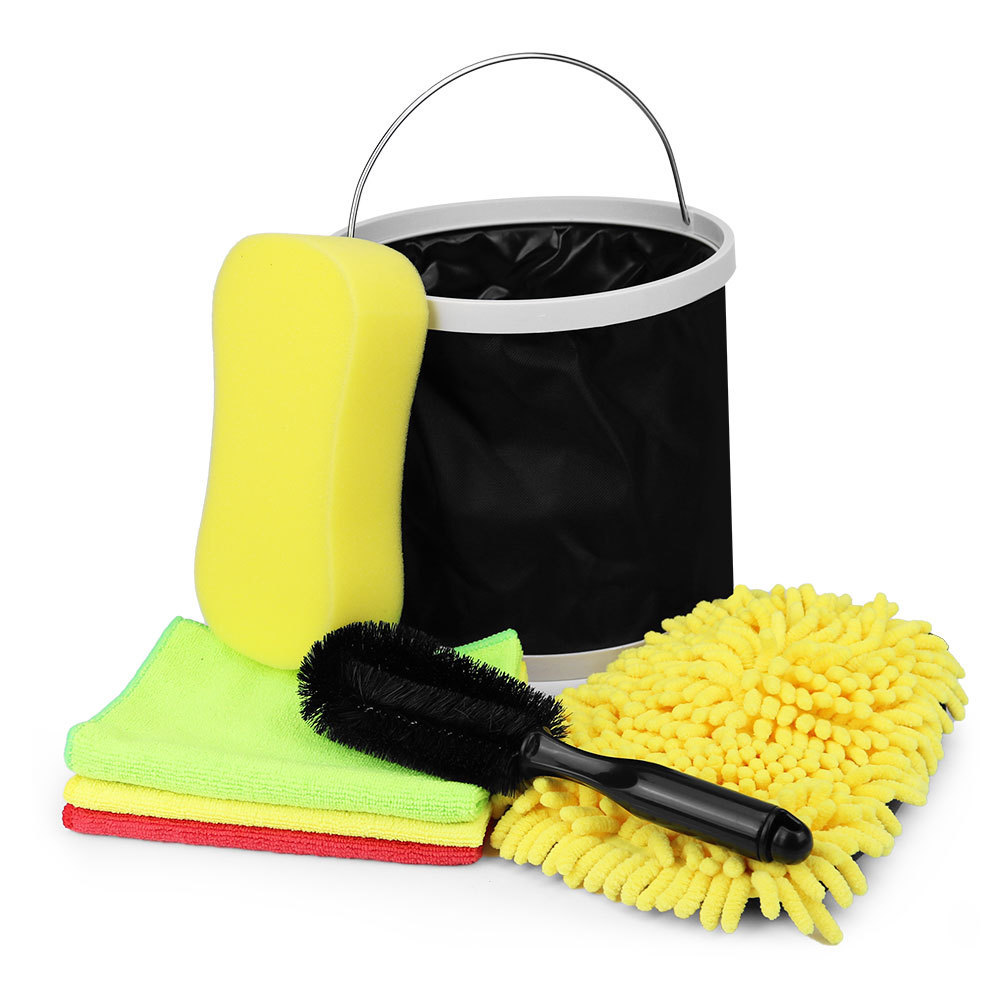 Exterior Interior Wash Cleaning Tools Kit Tire Towels Window 7pk Car Wash Kit Car Cleaning Tool Set Car Cleaning Set