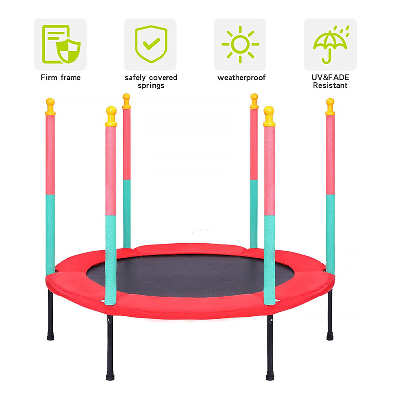 Hot Sale Entertainment Exercise Fitness Jumping Indoor Round Mini Outdoor Adults Kids Trampolines with Safety Net