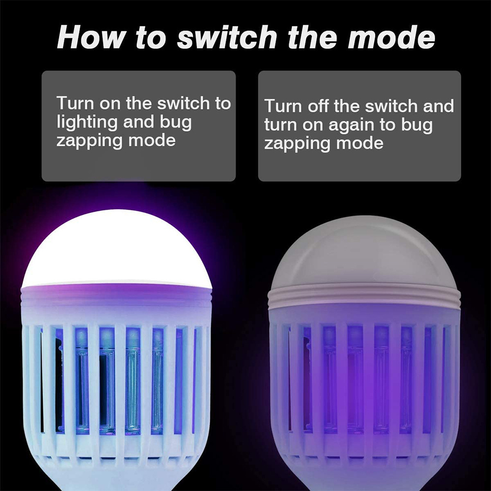 2 In 1 Anti Mosquito Trap Insect Killer Repeller Lighting Led Electric Fly Bug Zapper Lamp Mosquito Killer Bulb For Baby