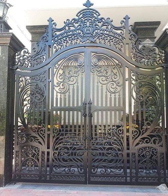 Wrought iron side gates/Luxury wrought gate