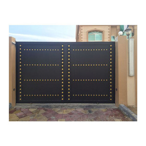 Indian style villa electric gate customization villa garden gates automatic swing driveway gate aluminum courtyard gate