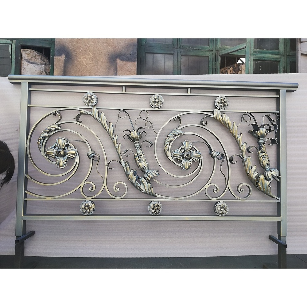 Modern Iron Terrace Railing Designs Parapet Balustrade System Wrought Iron Balcony Railing Steel Railing Designs For Balcony